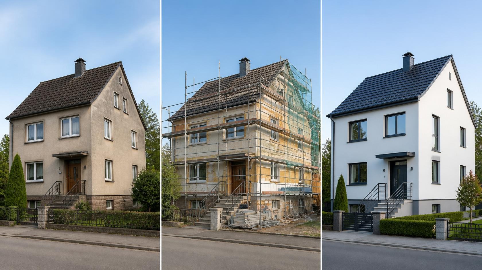 Neubau mit sichtbarem Querschnitt und Koordination der Gewerke